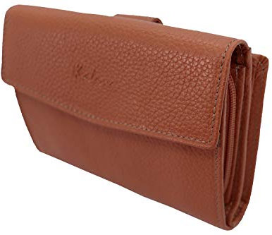 KATANA Porte Monnaie Femme en Cuir réf 953109 Taille Moyenne (10 Couleurs Disponible) (Orange)