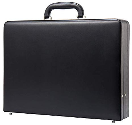 Aktentasche Hard Attachment Aktentasche für Männer & Frauen / Dünne Hardside Laptoptasche mit Combo-Schloss, Schwarz, D2820, Classic