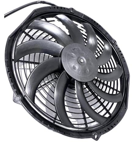 SPAL 30101522 12 pulgadas extractor de ventilador cuchillas curvas 12 voltios alto rendimiento 1226 cfm VA10-AP50/C-61A