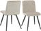 Duhome Esszimmerstühle Samt 2er Set Küchenstuhl Polsterstuhl mit Rückenlehne Wohnzimmerstuhl Rautenmuster Design für Küche Esszimmer Lounge Wohnzimmer, Beige