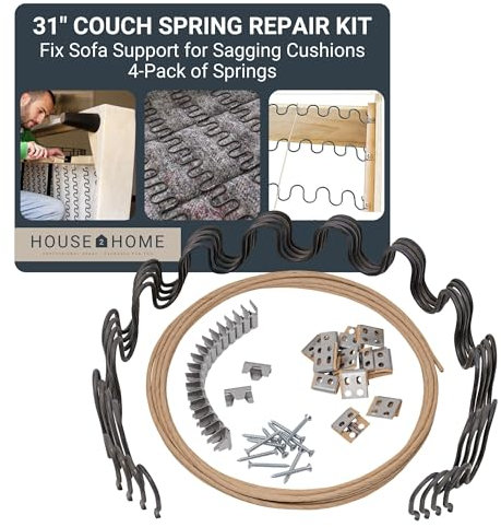 House2Home 78,7 cm Sofa Polsterfeder -Kit - 4 Stück Federn, Clips, Draht für Möbel Stuhl Couch , inklusive Anleitung