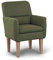 CAVADORE Diningsessel Kira / Polstersessel für Küche, Esszimmer oder Wohnküche / Passend zur Küchengarnitur Kira / Leichte Fleckenentfernung dank Soft Clean / 66 x 96 x 71 / Flachgewebe: Grün