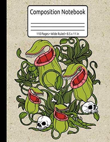 Northern Pitcher Plant Gifts Sarracenia Carnivorous Plants Composition Notebook Wide Ruled 110 Pages 8.5 x 11 in: Carnivorous Plants Journal
