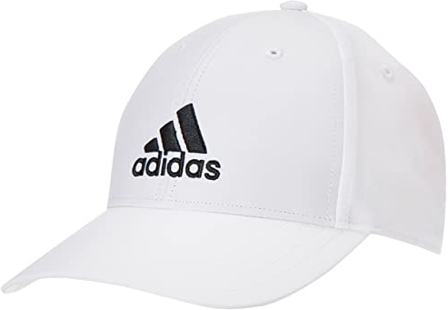 adidas Mens Bballcap Lt Emb Cap, White/Black, OSFM