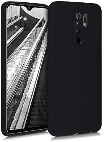kwmobile Carcasa Compatible con Xiaomi Redmi 9 Funda - con Bordes elevados - Apto Carga inalámbrica - Negro Mate Mate