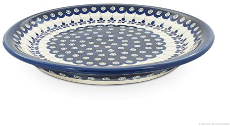 Bunzlauer Keramik flacher Teller (Speiseteller) Form 2, Ø 24,8 cm, H=3,0cm, Dekor 166a