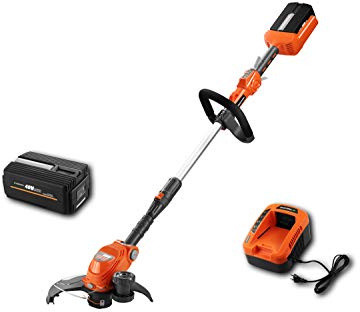 TIMBERPRO - Desbrozadora/cortadora de basura 40 V, batería 2 A + cargador
