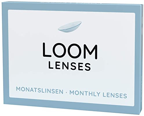 LOOM Lenses Monatslinsen weich, 3 Stück | BC 8.6 | DIA 14.2 | Kontaktlinsen mit Stärke: +7.00 Dioptrien