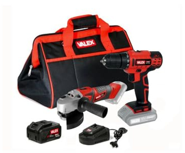 VALEX KIT TRAPRANO SMERIGLIATRICE BORSA BATTERIA E CARICABATTERIA 1997487