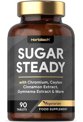 Blood Sugar Support Supplement | 90 Tablets | with Chromium, Ceylon Cinnamon Extract & Gymnema Extract | Suitable for Vegetarians | by Horbaach