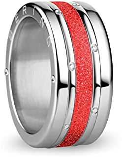 BERING Austauschbar Ringkombination für Damen in Silber & Rot mit einzigartigem Twist- & Change System, Lena