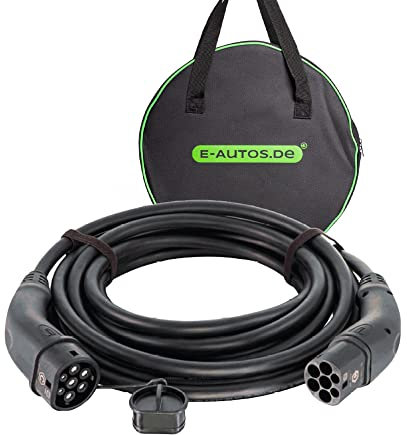 Type 2 charging cable for electric cars and hybrids (22 kW/3-phase) (5 m cable length)