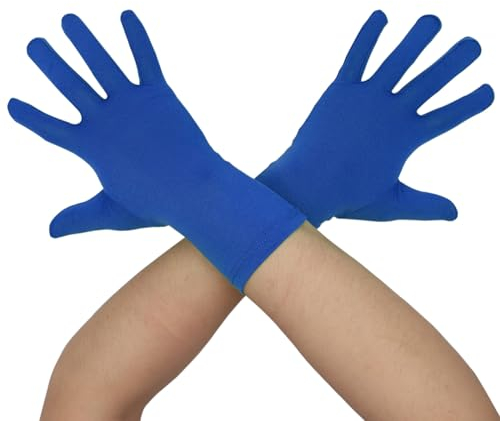 Aniler Unisex-Handschuhe mit Handgelenklänge, dehnbar, blau, Einheitsgröße