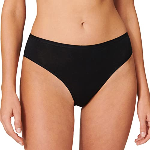 Schiesser Damen Tai Slips | Organic Cotton | 2er Pack | 174385 (38, 2 x schwarz)