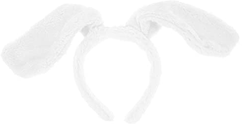 VALICLUD Hundeohren Weiss Hasenohren Haarreif Plüsch Ohren Haarband Bunny Haarreifen Hundohren Plüsch Stirnband Ostern Party Cosplay Kostü Zubeh?r für ? Kinder Erwachsene Hasenohren Stirnband