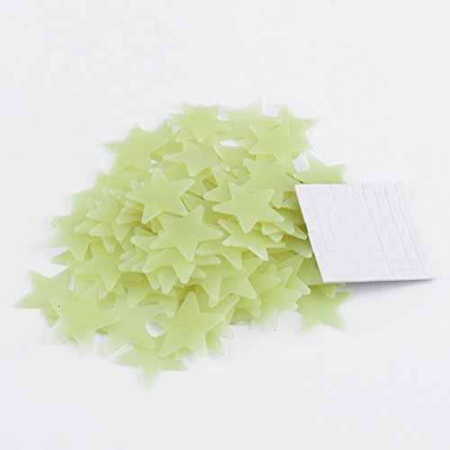 Mumusuki 100 Stück 3D-Wandaufkleber, Im Dunkeln Leuchtende Sterne, Leuchtende Sterne für die Decke, Sterne, Wandtattoos für Kinder, Mädchen, Jungen, Zimmer, Schlafzimmer,