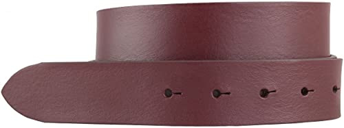 BELTINGER Gürtel aus Vollrindleder ohne Schnalle 3,5 cm | Jeans-Gürtel für Damen Herren 35mm | Chino-Gürtel ohne Schließe | Bordeaux 95cm