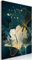 murando - Wandbilder XXL Abstrakt Natur 80x120 cm Vlies Leinwandbild 1 tlg Kunstdruck modern Wandbilder XXL Wanddekoration Design Wandbild Blätter Pflanze Ginkgo türkis wie gemalt