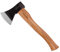 Mivos Beil Axt 600 g mit Hickory-Holzstiel und Klinge aus Kohlenstoffstahl - Handbeil für Garten und Wald - Kleine und Kompakte Universalaxt - Spaltbeil mit Lackiertem Holzgriff