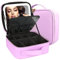 MOMIRA Reise-Make-up-Tasche Kosmetiktasche mit beleuchtetem Spiegel, Einstellbarer Helligkeit in 3 Farbszenarien, wasserdichte Makeup-Trainingsbox, Geschenk für Frauen - Lila