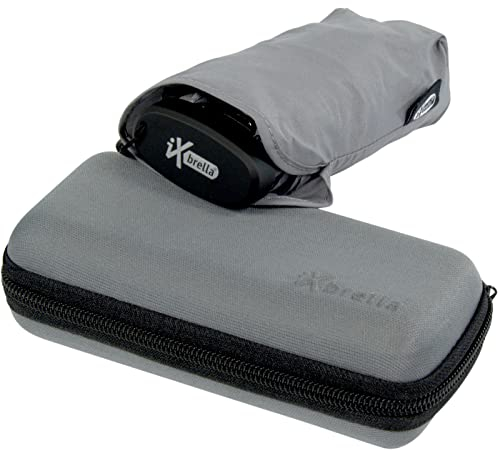 iX-brella Ultra Small 15cm kleiner Taschenschirm im Handy Format mit Etui - titanium grey