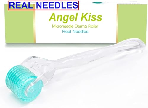 Angel Kiss Derma Roller 0,25mm - 192 ECHTEN Edelstahl-Nadeln - Professioneller Microneedlingroller für die kosmetische Hautpflege