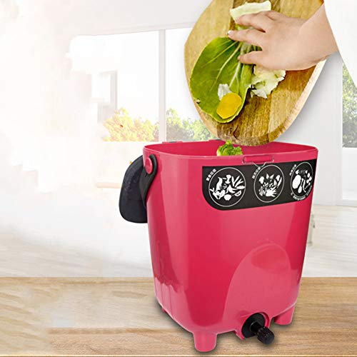JYCCH Composteur de déchets de Cuisine, Poubelle à Compost Domestique avec vidange et Plaque filtrante, Poubelle de comptoir intérieure avec Couvercle hermétique, 2,6 gallons (10 L), ble