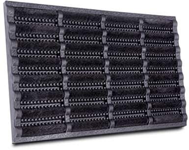 Hanse Home Brushes Fußmatte Kokos und Gummi 40x60cm – rutschfeste Schmutzfangmatte für Innen und Außen, Fußabtreter mit Kokosbürsten Türmatte Wetterfest Schmutzabtreter Outdoor – Schwarz