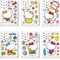Norinoya 12Sheets Hello Kitty Make-a-face Stickers for Girls Party Favor,Make Your Own Kitty Cat Fantasy Stickers for Birthday Gift Party Supplies