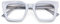 DOOViC Computerbrille ohne Sehstärke Damen mit Blaulichtfilter Gläser Lichtblau Eckig Dicker Rahmen Brille