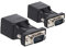 HUIOP 2 pièces Adaptateur VGA vers RJ45 Adaptateur VGA mâle vers RJ45 convertisseur de Port Ethernet CAT5e CAT6 Adaptateur de câble réseau,Convertisseur