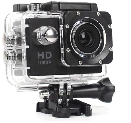 Retoo Action Cam, 30M Unterwasserkamera Wasserdicht, Sportkamera, Bildstabilisator Helmkamera, Camcorde für SD Micro Karte 4-32GB, USB 2.0, Akkus Ladegerät 400mAh, 3.7V, für Fahrrad Motorrad