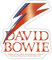 Spreadshirt David Bowie Schriftzug Rot Mit Blitz Sticker, max. 10x10 cm, 10 x 10 cm, Mattweiß