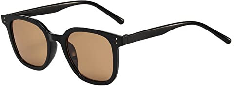 aaSccex Sonnenbrillen Damen Sonnenbrillen Retro Rechteck Brillen Vintage Brillen Fauna Brille (Brown, One Size)
