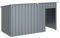 vidaXL Caseta para Perros con Tejado, Casa para Animales, Jaula para Perros Mascotas, Perrera Exterior, Acero Galvanizado Gris Antracita