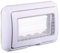 Placca con Coperchio, Supporto Stango Idrobox IP55, Compatibile con Bticino Living Light, Coperchio Modulo Cassetta (4 Posti/Moduli,Bianco)
