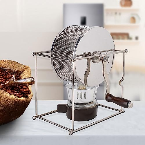 Mini machine à torréfier les grains de café manuelle, torréfacteur à grains de café aux noix, machine à rôtir en acier inoxydable de qualité alimentaire pour la cuisson du café à la maison