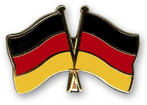 Freundschaftspin Deutschland–Deutschland | ca. 21×17 mm | Hochwertiger Flaggenpin aus Metall | Emaille-Anstecker mit Butterfly-Verschluss | Ideal für Fans, Vereine, Events & Sammler