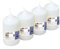 Horeca Candles Stumpenkerzen Elfenbein - Ø 8 x 15 cm - 4er Set Blockkerzen - Lange Brenndauer 60 Stunden - Ohne Duft - Kerzen für Haushalt, Feiern und Gastronomie