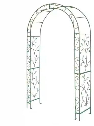 Arche De Jardin En Métal, pour Jardin Extérieur, Pelouse, Arrière-cour, Tonnelle De Jardin, Treillis De Jardin, pour Plantes Grimpantes, Arche De Mariage, pour Roses, Vignes(Green,150cm/59.1in)
