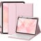 drivego Keyboard Case for iPad A16 11th/10th Genration (2025/2022 11/10.9 Inch) with Pencil Holder, Anti-fall Keycaps Detachable Bluetooth Keyboard Cover for iPad 10/11, QWERTY UK Layout, Pink