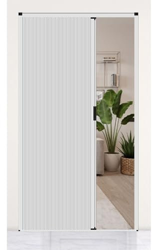 Ziehharmonika-Tür, Aluminium-Falttüren für den Innenbereich, unsichtbare Falttür mit Wabenstruktur, 76,2, 71,3, 101,9 cm breit, hohe 203,2 cm Falttüren für Speisekammer, Küche, Bad, einfache