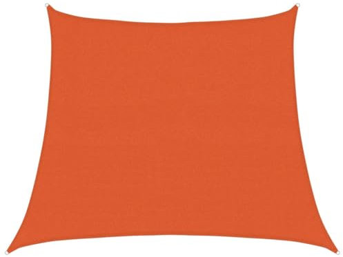 vidaXL Voile d'ombrage 160 g/m² trapèze Orange 3/4x3 m PEHD, Voile de Soleil, Voile d’ombrage, Store de Patio, Voile de Pare-Soleil, Voile de Jardin