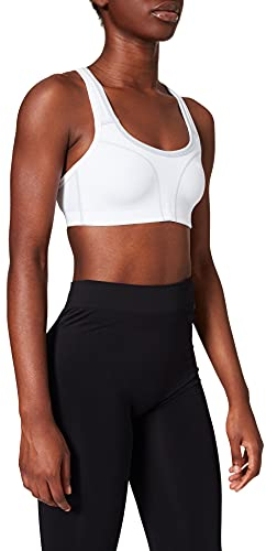 SUSA Damen 7897 Sport-BH, Weiß-grau, 95B EU