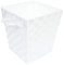 EHC Woodluv Woven Waste Paper Bin Basket With Hollow Handle - White