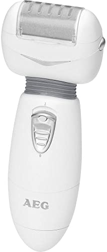 AEG PHE 5670 - Rape électrique anti-callosités - Tête flexible - Boîtier résistant à l'eau - Facile à nettoyer - Blanc/gris