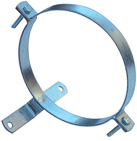 WOLFPACK LINEA PROFESIONAL - Abrazadera Para Tubo Estufa Galvanizado Con Soporte 200 mm