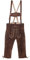 Kinder Trachtenlederhose Kniebund inkl. Hosenträger braun oder schwarz (164, dunkelbraun)