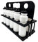 RHINOS sports Trinkflaschen 10er Set 750 ml mit Halter | weiß
