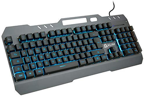 KLIM Lightning V2 - Clavier Gamers Hybride Semi-Mécanique AZERTY + Choix de 7 Couleurs + Garantie 5 Ans - Structure en Métal - Clavier Gamer Gaming Jeux Vidéos PC PS4 Xbox One - Nouvelle Version 2023